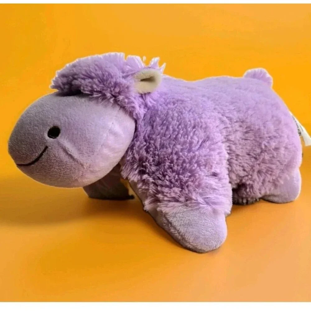 Plush Hippo no name brand Pillow Pet - Lavender